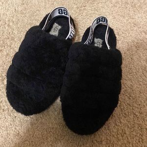 Black fuzzy uggs